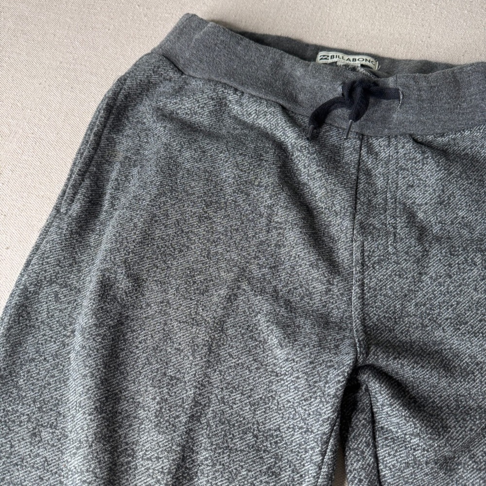 Billabong Womens XL Marled Grey Knit Jogger Sweatpants Drawstring Waist Casual